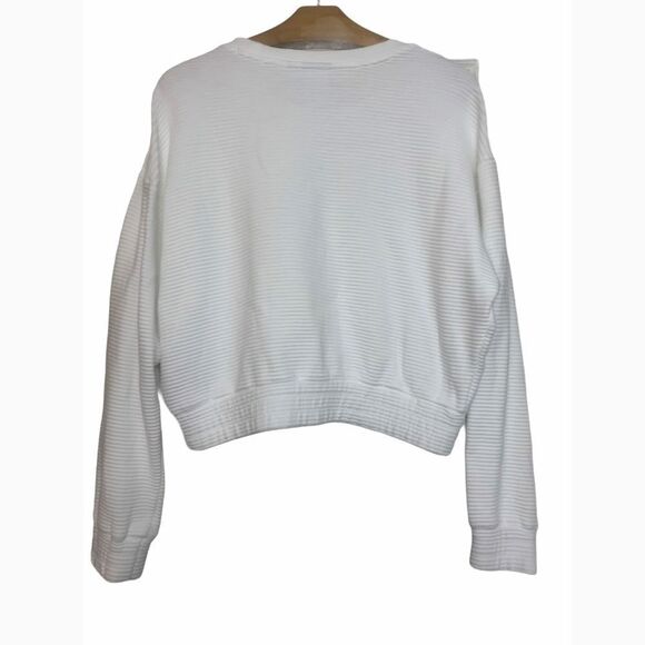 Adidas White Cropped EQT Sweatshirt - Picture 2 of 4